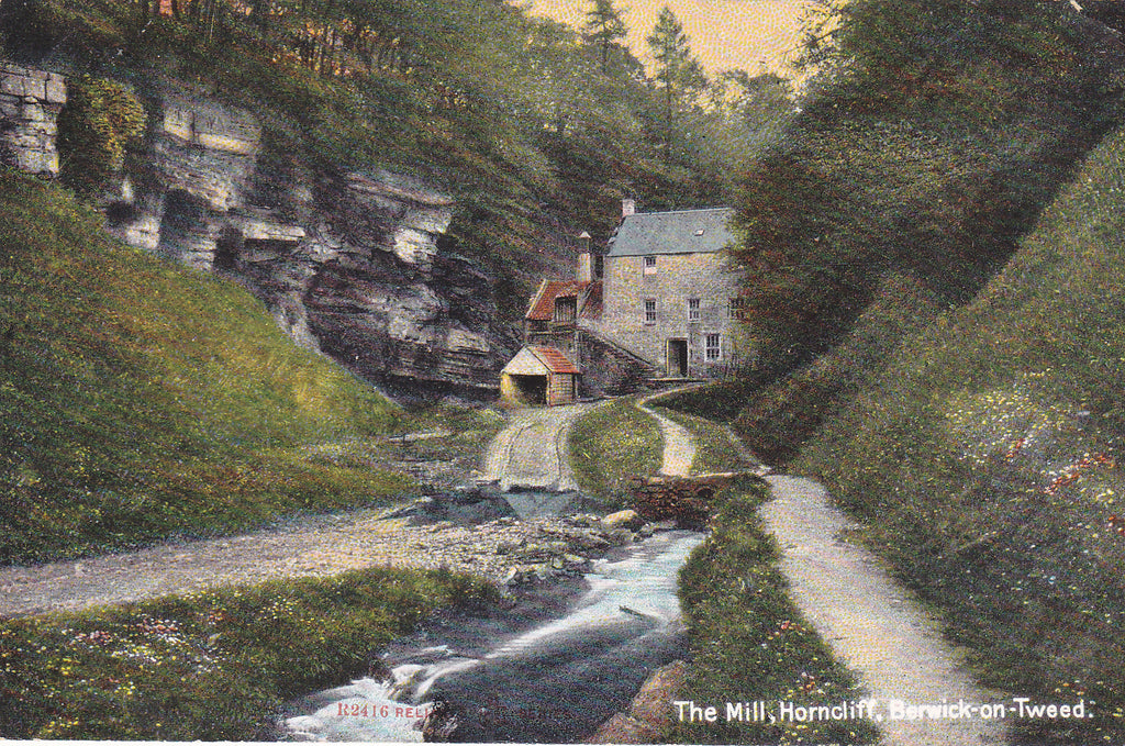 Old postcard of The Mill, Horncliff, Berwick-on-Tweed