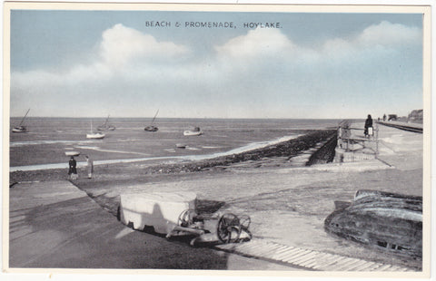 Colour postcard of Hoylake Beach and Promenade