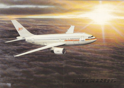INTERFLUG A310/208 SITZPLATZE - AVIATION POSTCARD