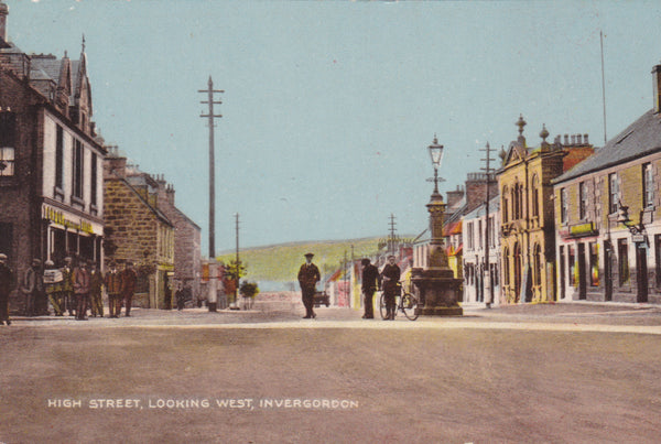 Invergordon, High Street looking West - old postcard