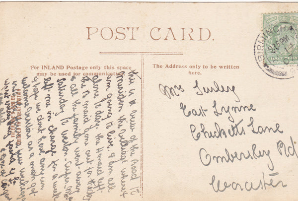 KENILWORTH ROAD, COVENTRY - 1907 POSTCARD (ref 1926/17)