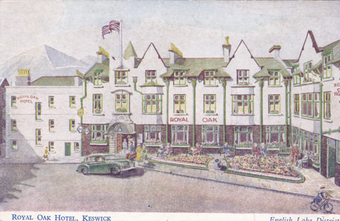 Old postcard of Royal Oak Hotel, Keswick