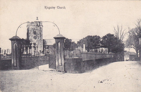 Kingsley Church, Staffordshire - old postcard