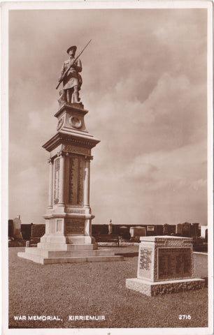 Real photo postcard of the War Memorial, Kirriemuir