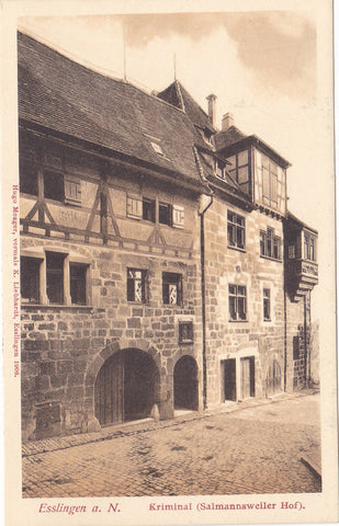 ESSLINGEN - KRIMINAL (SALMANNSWEILER HOF) OLD POSTCARD