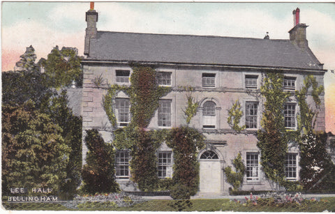 Lee Hall, Bellingham, Northumberland - old postcard