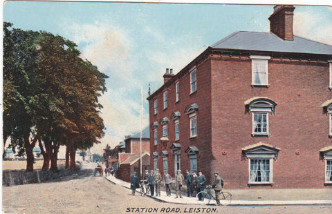 1910 postcard of Station Road, Leiston in Suffolk