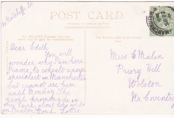 BURNAGE LANE, LEVENSHULME - PRE 1918 - MANCHESTER - POSTCARD (ref 5989/19 G11)
