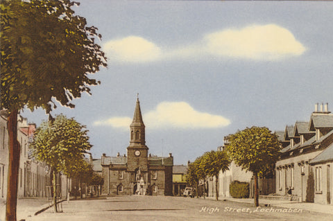 Old postcard of High Street, Lochmaben