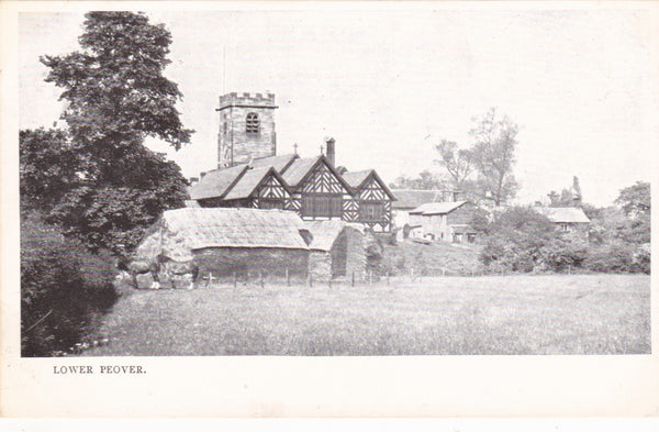 Old postcard of Lower Peover in Cheshire