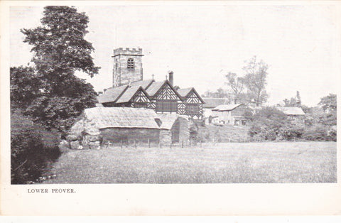 Old postcard of Lower Peover in Cheshire