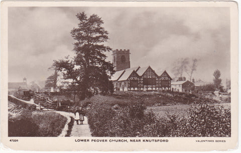 Real photo postcard of Lower Peover Church, near Knutsford