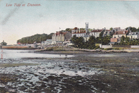 Old postcard of Low Tide, Dunoon