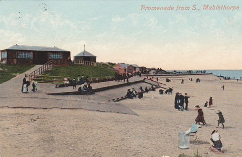 Old postcard of Promenade from S., Mablethorpe, Lincolnshire