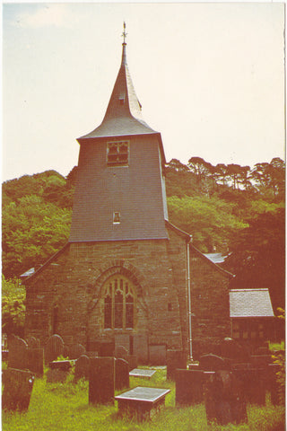 Postcard showing Maentwrog Church, Merionethshire