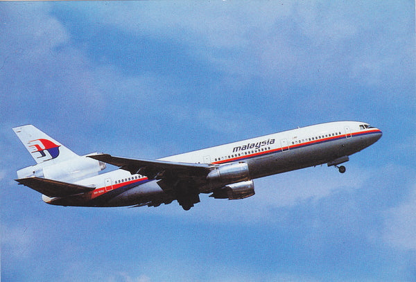 Modern size postcard of Malaysian DC-10