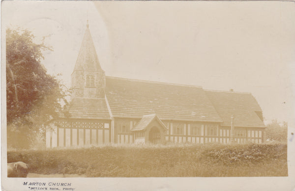 MARTON CHURCH - CHESHIRE - 1905 REAL PHOTO POSTCARD (ref 3204/19E)