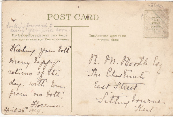 MELROSE ROAD, SOUTHFIELDS, WANDSWORTH - 1904 LONDON POSTCARD (ref 5686/17)