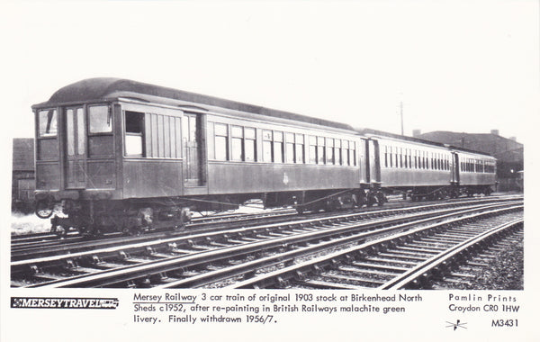 100 YEARS OF MERSEY RAILWAY, SET OF 6 POSTCARDS BY PAMLIN (ref 4005/19)