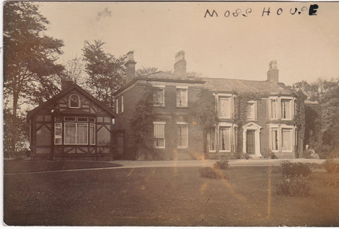 Old real photo postcard of Moss House, possibly Preston