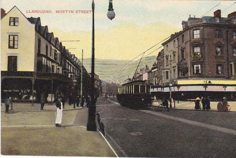 Old postcard of Mostyn Street, Llandudno
