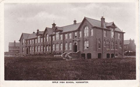 1912 real photo postcard of Girls' High School, Normanton in Yorkshire