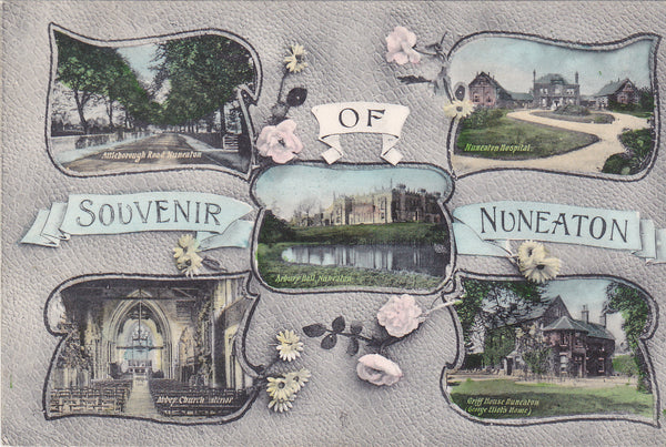 Pre 1918 multiview postcard of Nuneaton