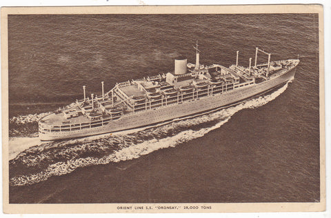 Old postcard of SS Oronsay, Orient Line 