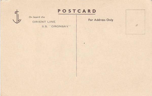 SS ORONSAY, ORIENT LINE - STEAMSHIP POSTCARD (ref 2419/20/8)