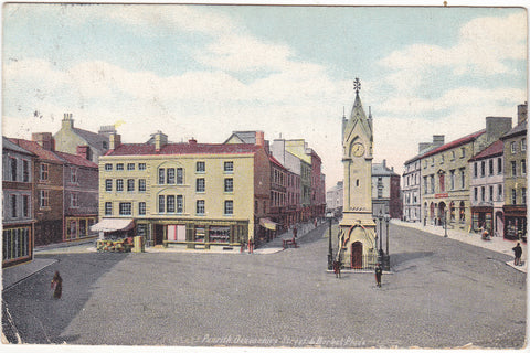 Old postcard of Penrith Market Place
