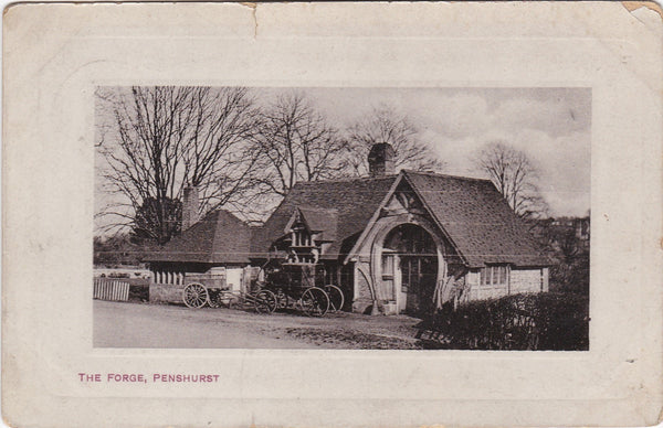 Old postcard of The Forge, Penshurst in Kent