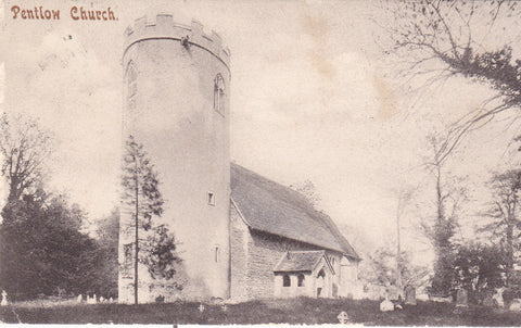 Old postcard of Pentlow Church, Essex