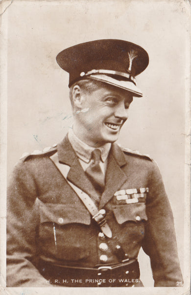 HRH Prince of Wales - real photo postcard