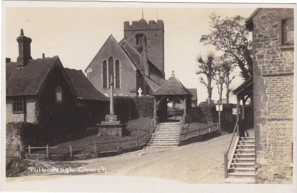Real photo postcard of Pulborough Church, Sussex