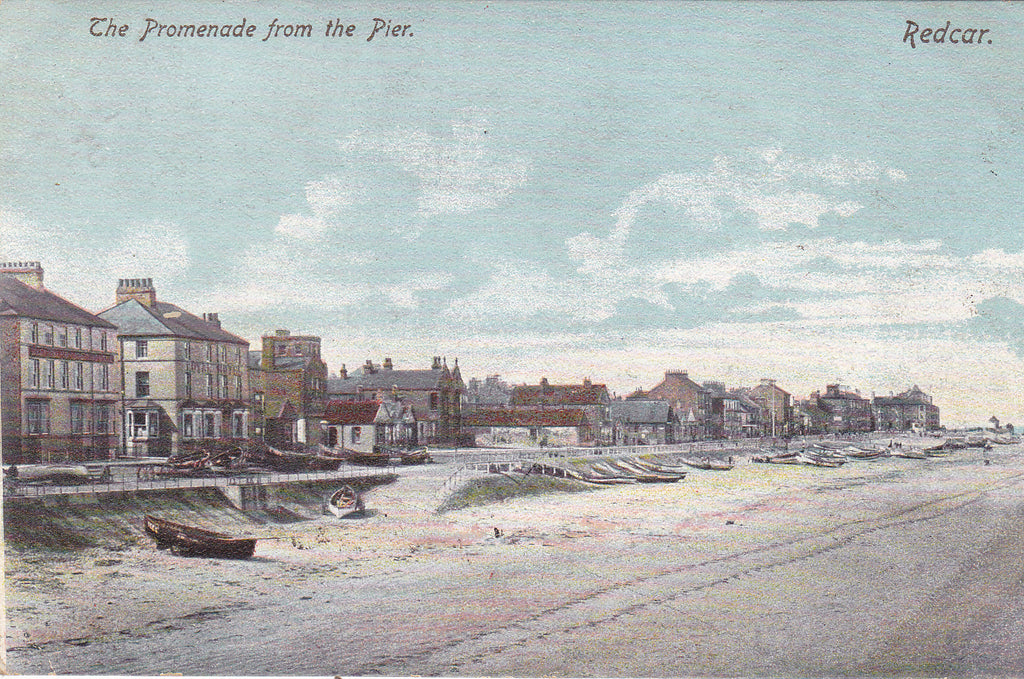 Old postcard of The Promenade from the Pier, Redcar