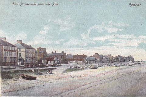 Old postcard of The Promenade from the Pier, Redcar