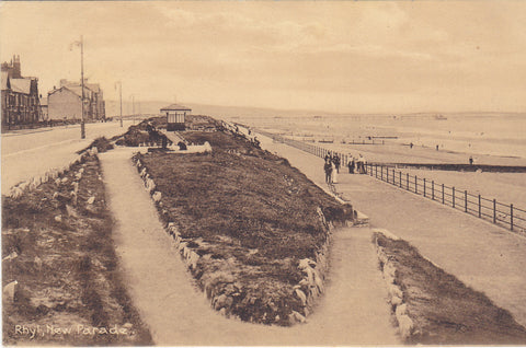 Old postcard of New Parade, Rhyl