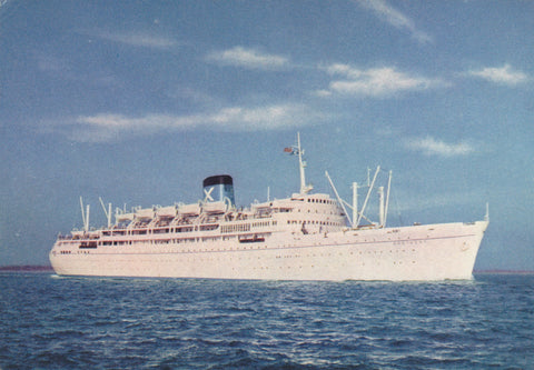 Postcard showing RMS Bretagne 