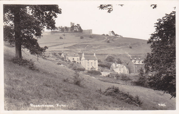 Old real photo postcard of Rodborough Fort, which is near Stroud in Gloucestershire
