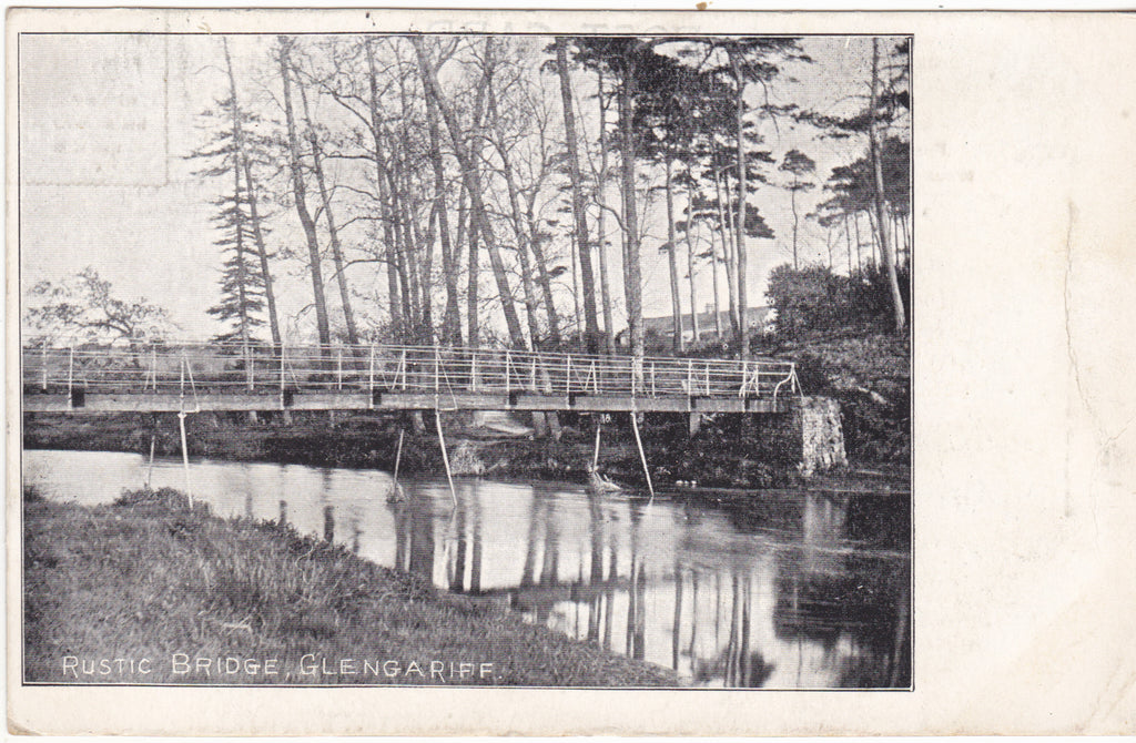 Old postcard showing Rustic Bridge, Glengariff, Cork, Ireland