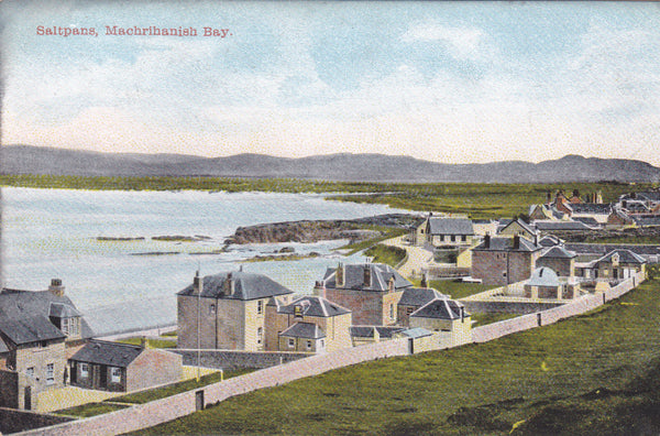 Old postcard of Saltpans, Machrihanish Bay in Argyllshire
