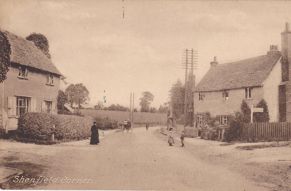 Old postcard of Shenfield Corner, Essex