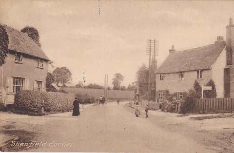Old postcard of Shenfield Corner, Essex