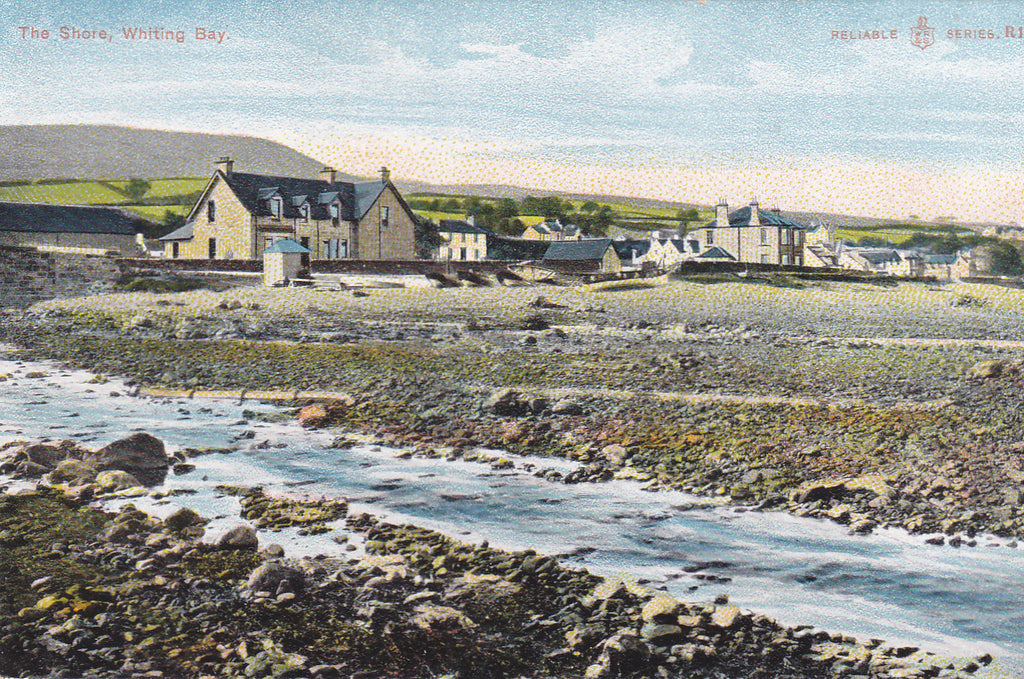 Old postcard of The Shore, Whiting Bay, Isle of Arran