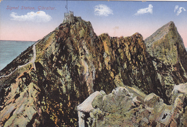 Old postcard of the Signal Station, Gibraltar