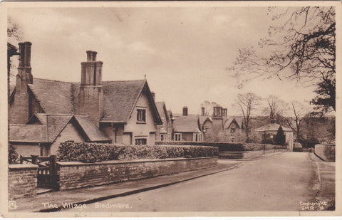 Old postcard of The Village, Sledmere, in Yorkshire