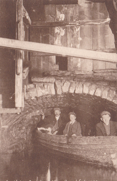 Pre 1918 postcard of Speedwell Mine, Castleton showing the canal entrance