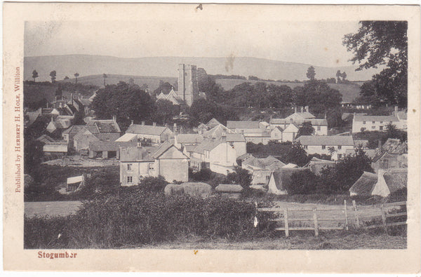 Old postcard of Stogumber in Somerset