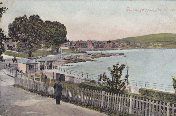 Old postcard of Swanage from the Grove
