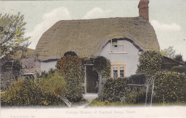 COTTAGE HOMES OF ENGLAND - SWAY, HAMPSHIRE - OLD POSTCARD (ref 6279/21/G4)